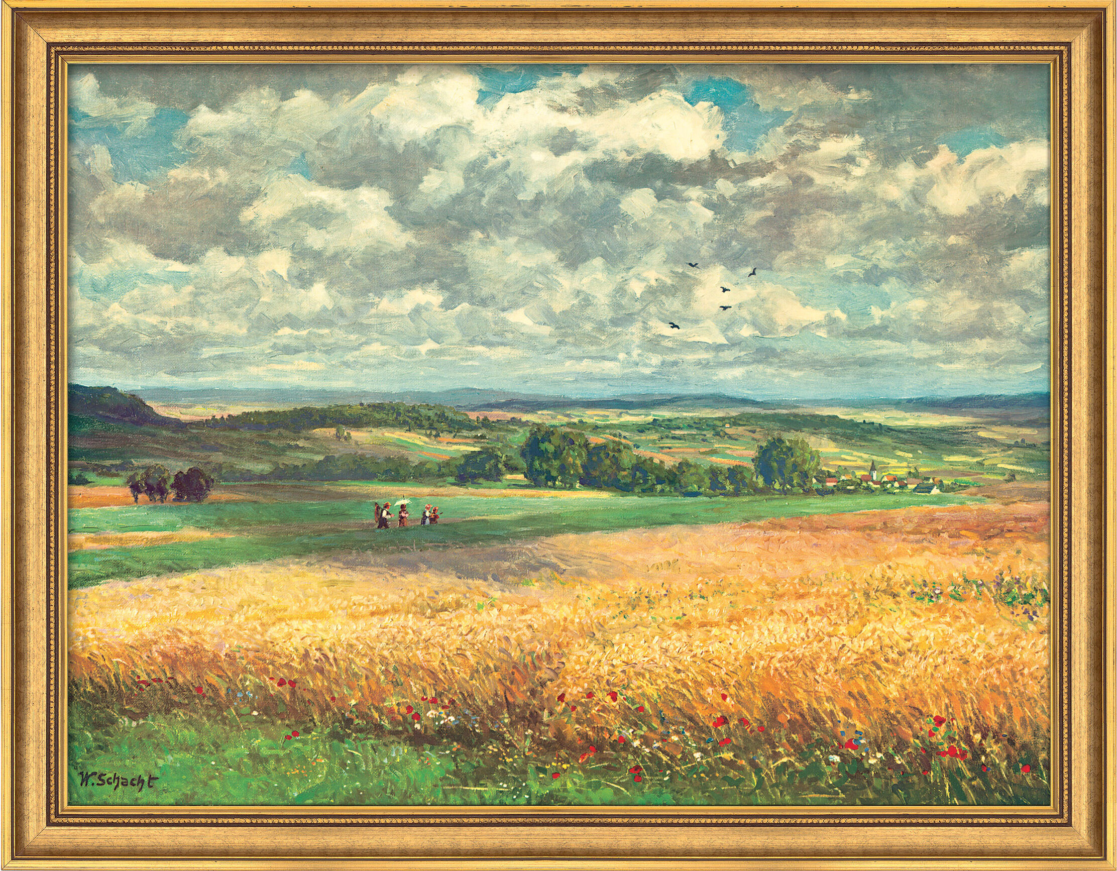 Billede "Modning af korn", indrammet von Wilhelm Schacht