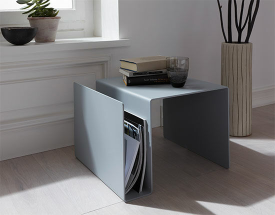 Multifunctional side table "HUK" (without decoration), grey version