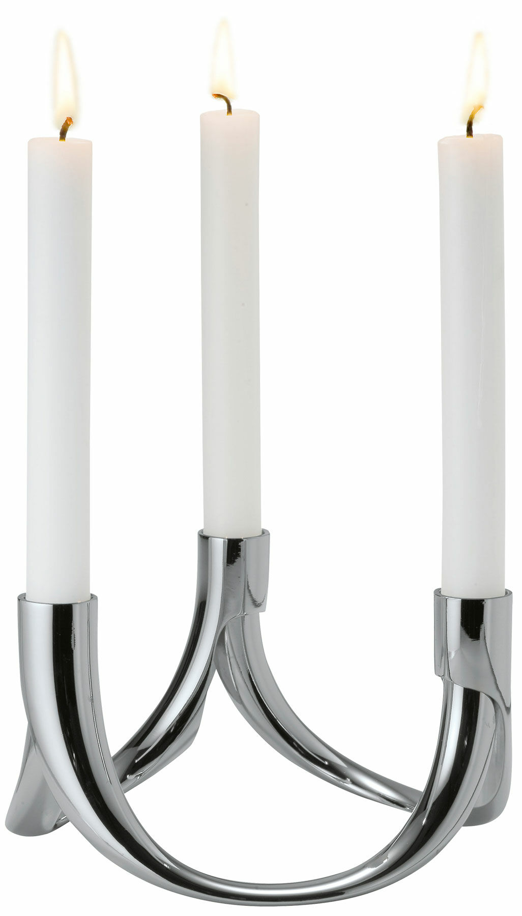 3-branch candle holder "Bow" (extendable, without candles) by Philippi
