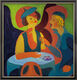 Billede "To kvinder på en café" (1927), indrammet af Ernst Ludwig Kirchner