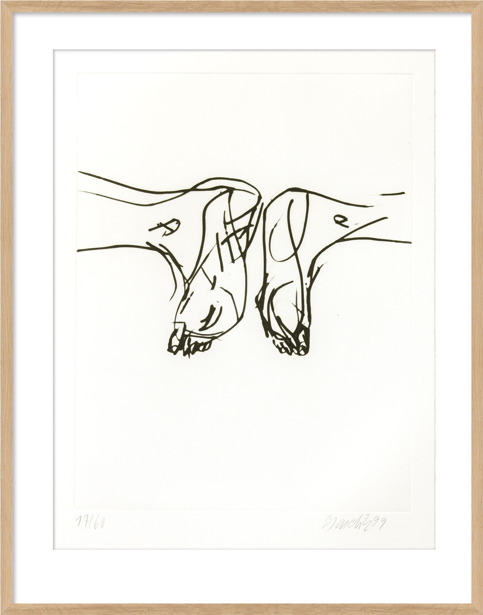 Picture "Untitled VIII" from the portfolio "Signs" (1999/2000) by Georg Baselitz