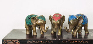 Sculpture set "Group of Elephants", bronze