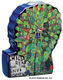 (124C) Vase objet "Oiseau chantant sur un arbre" de Friedensreich Hundertwasser