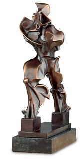 Skulptur "Forme Uniche della Continuitae Nello Spazio" (1913), Version in Bronze von Umberto Boccioni