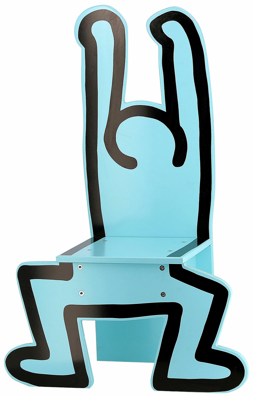 Kinderstoel "Keith Haring", blauwe versie