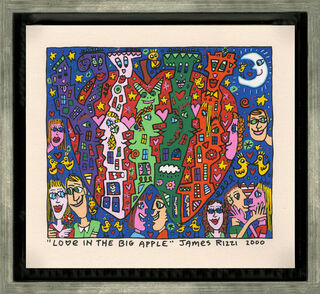 Picture "Love in the Big Apple", framed by James Rizzi