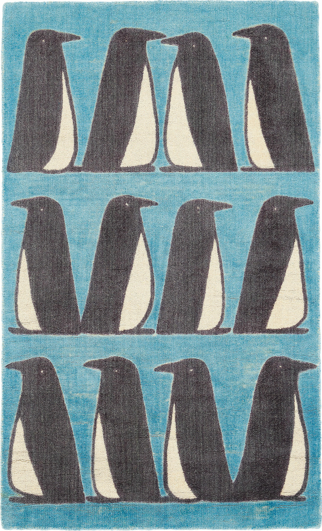 Tapijt "Penguin Blue" (groot, 120 x 180 cm)