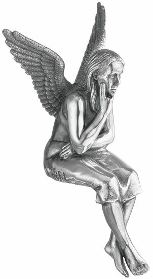 Sculpture "Guardian Angel", silver-plated version (without pedestal) by Ottmar Hörl