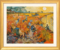 Bild "Der rote Weingarten in Arles" (1888), gerahmt