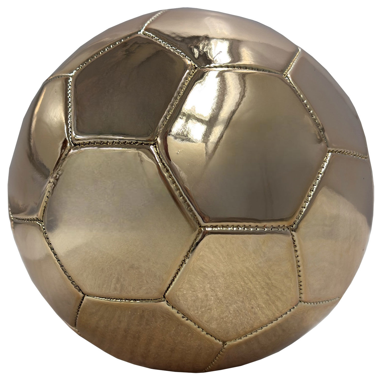 Deko-Objekt "Fußball", Version in Kunstguss Metallic-Gold