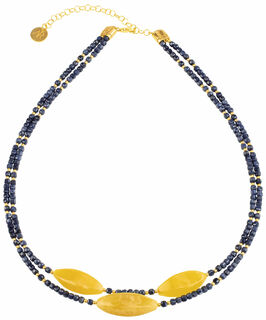 Amber necklace "Sea Sparkle"