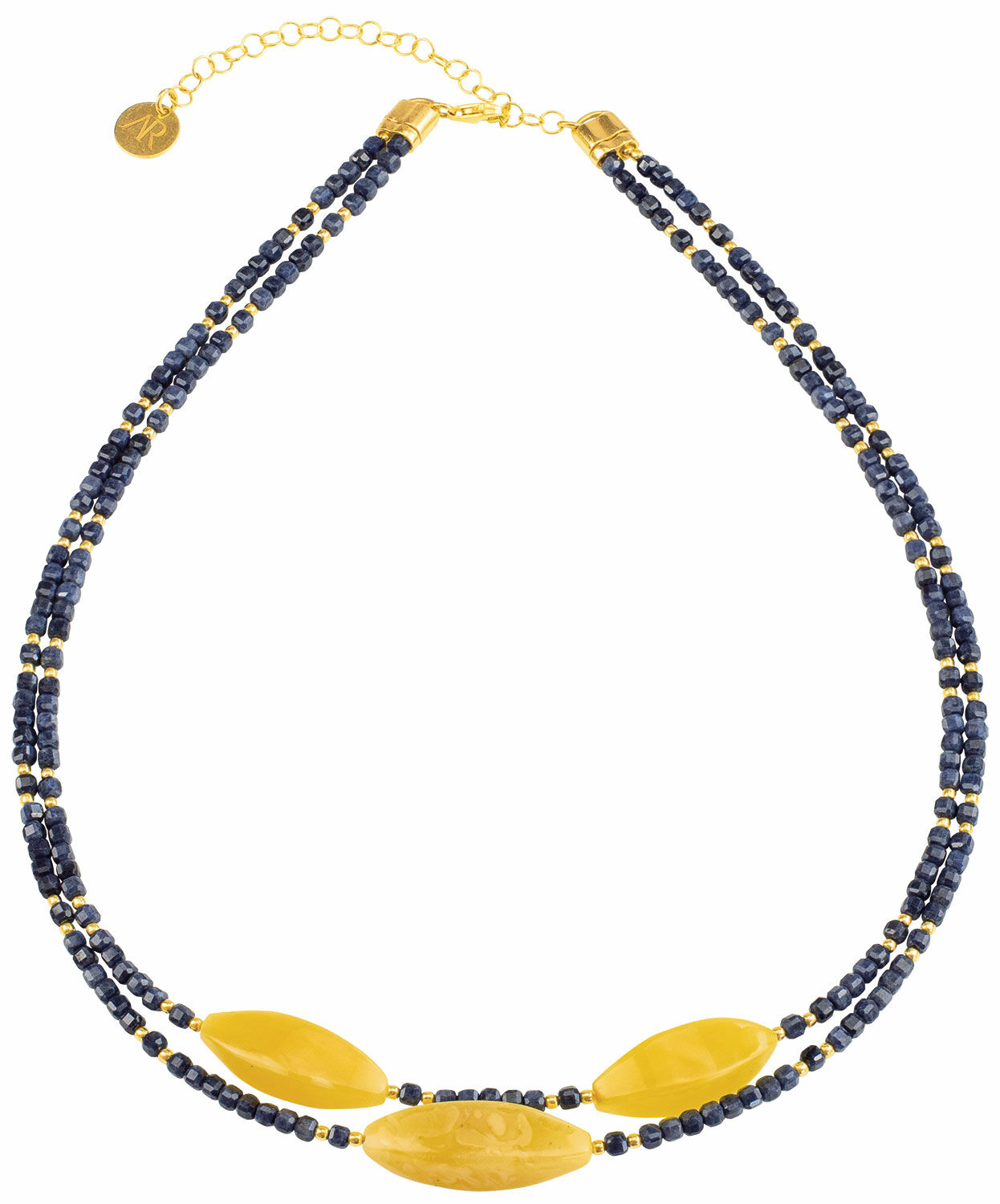 Amber necklace "Sea Sparkle"