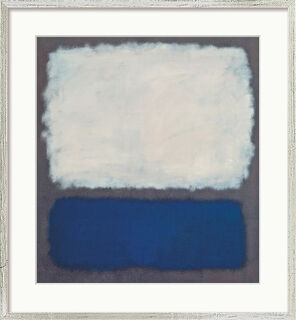 Bild "Blue and Grey" (1962), Version silberfarben gerahmt von Mark Rothko
