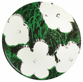 Porcelain plate "Flowers" (white)