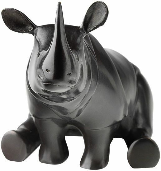 Sculpture "Rhino", bronze gris/noir von Evert den Hartog
