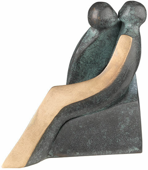 Sculpture "Love", bronze by Luise Kött-Gärtner
