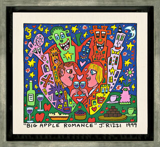 Picture "Big Apple Romance", framed by James Rizzi
