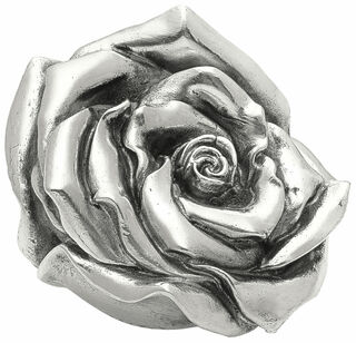 Skulptur "Rose" (2012), Version versilbert