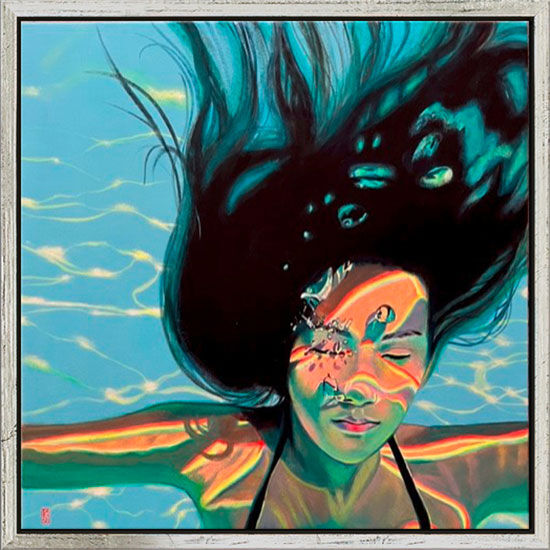 Billede "True Colors No. 07" (Original / Unikat), indrammet af Brigitte Yoshiko Pruchnow