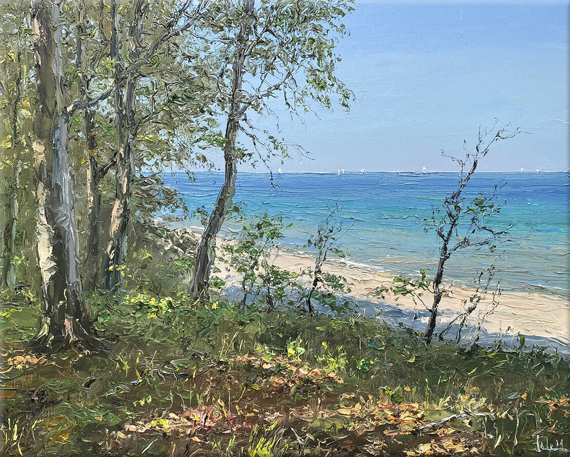 Picture "Coastal Forest" (2023) (Original / Unique piece), on stretcher frame by Peter Witt