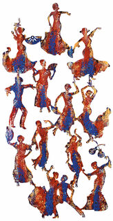 Wandskulptur "Flamenco", Stahl