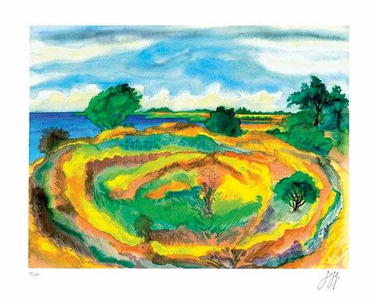 Picture "Along the Coast" (2005), unframed by Günter Grass