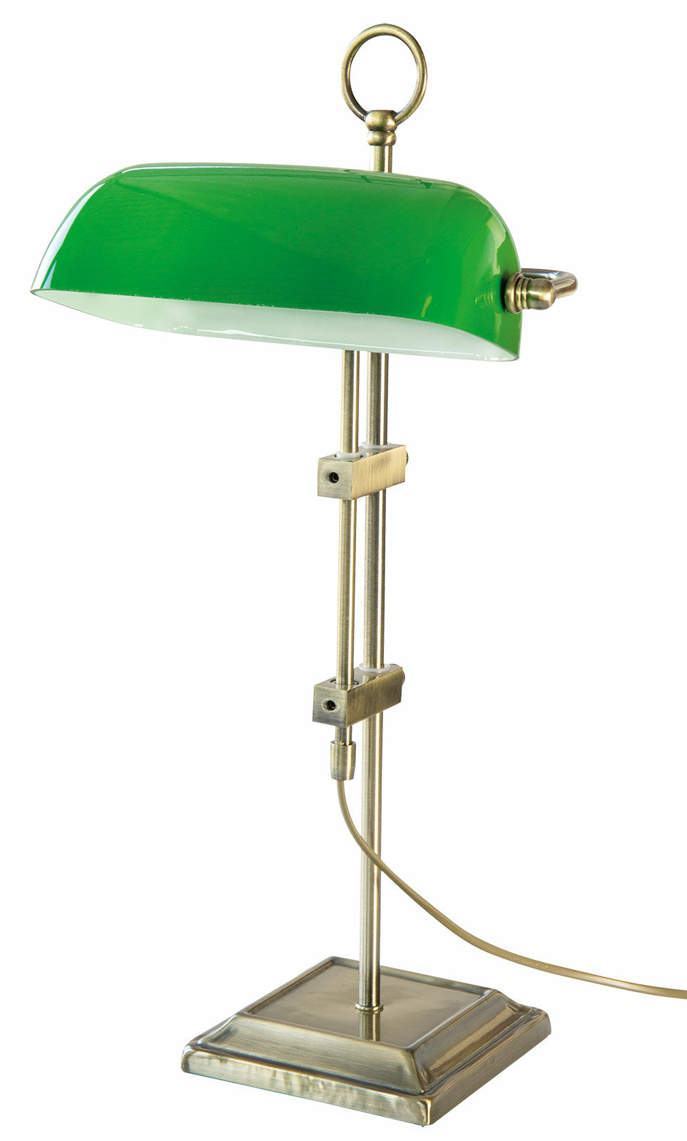 Art Nouveau-lampe / Bankmandslampe "Emeralite"