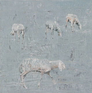 Bild "Vier Schafe" (2023) (Unikat)