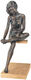 Skulptur "La Scarpa", Bronze auf Holz von Damiano Taurino