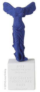 Sculpture "Winged Nike of Samothrace Blue"