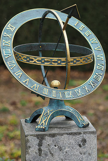 Cadran solaire "anneau de l'heure", bronze