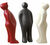 3 ceramic figures "The Visitor" (mini version, height 18,5 cm) in a set