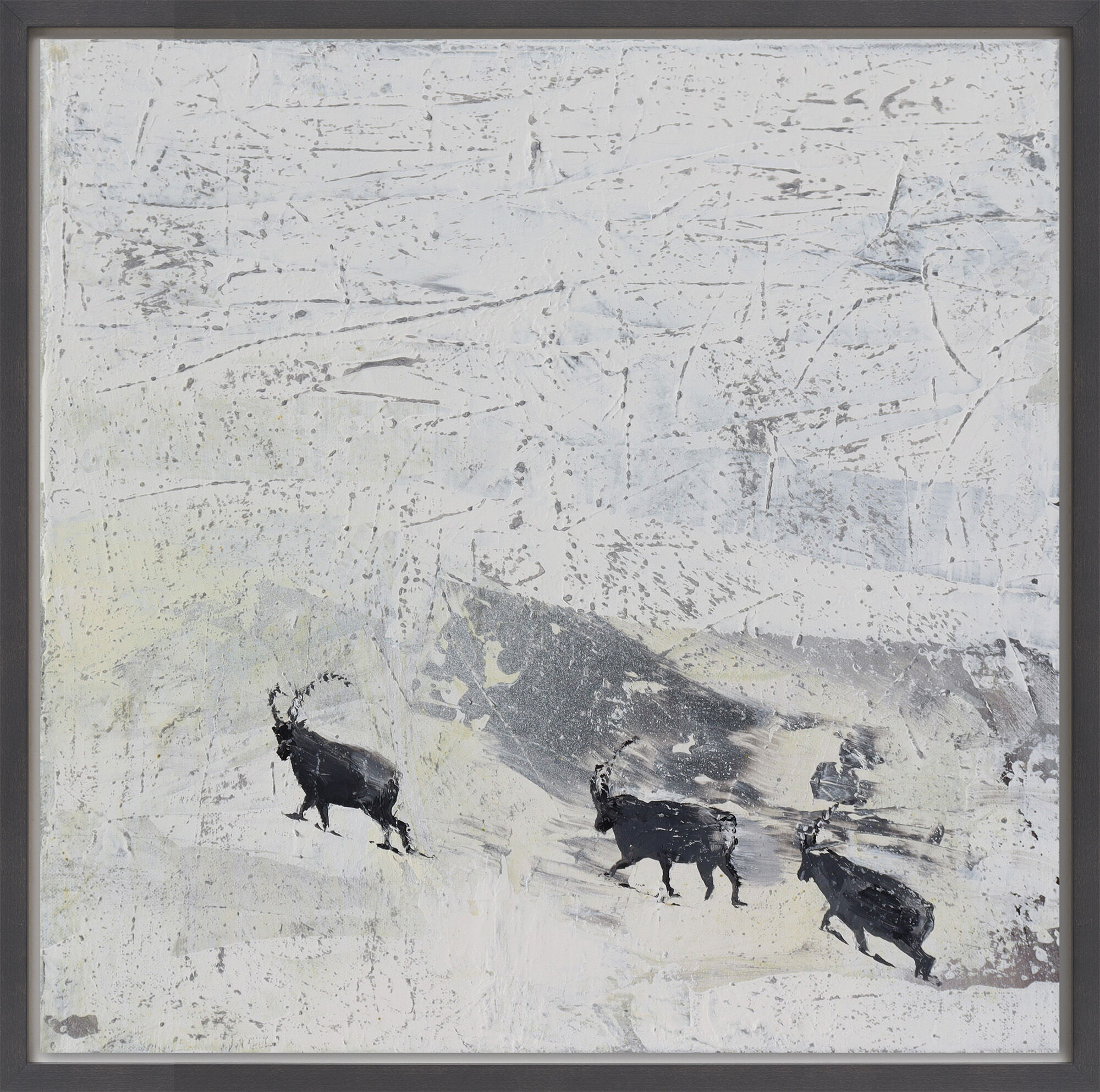 Billede "Mountainview (hvid)" (2022) (unika) af Simone Opdahl