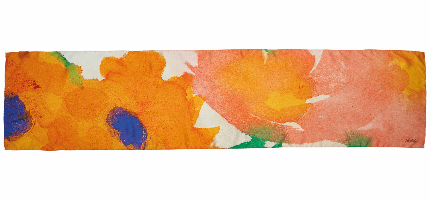 Silk scarf "Blue and Red Flowers" by Emil Nolde