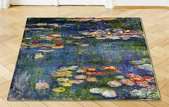 Teppich "Seerosen" (150 x 150 cm) von Claude Monet