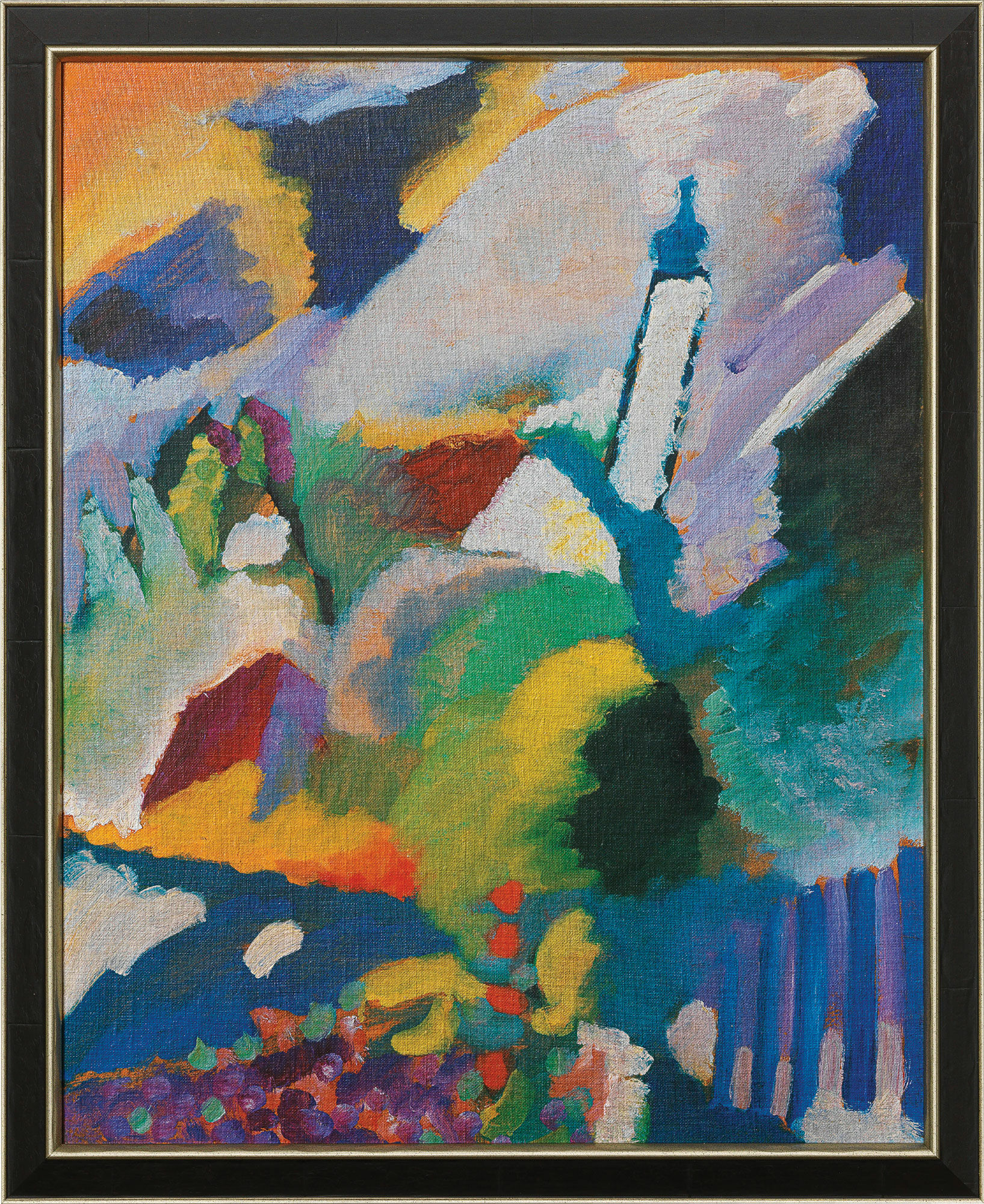 Beeld "Kerk in Murnau" (1910), ingelijst von Wassily Kandinsky