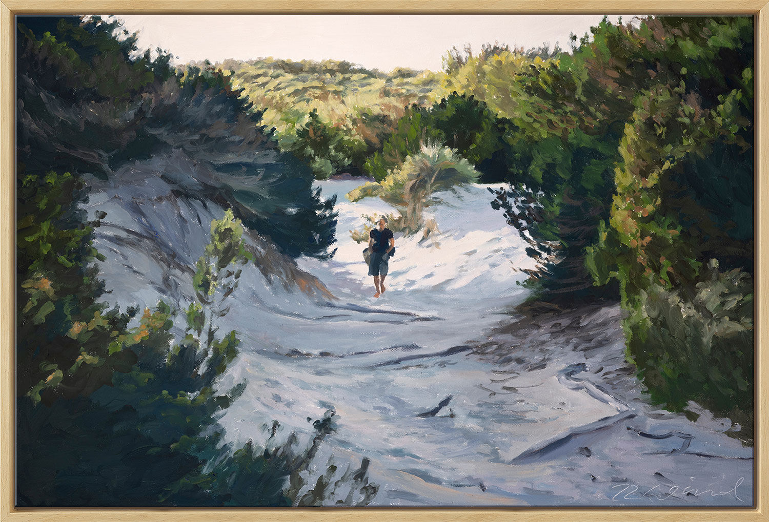 Bild "A través de la duna" (2022) (Original / Unikat), gerahmt von Susanne Wind