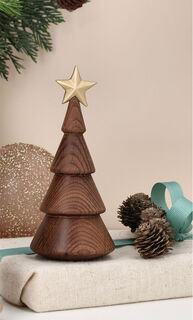 Decorative object "Fir Tree, Dark", wood by Spring Copenhagen