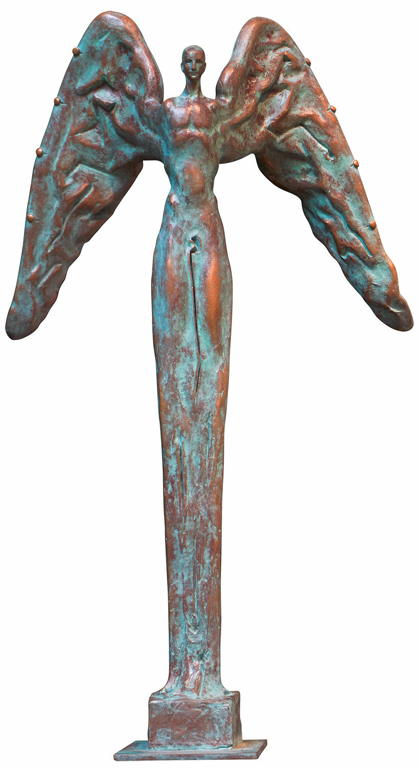 Skulptur "Engel", Bronze von Manfred Reinhart