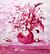 Bild "pink flowers" (2023) (Unikat)