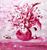 Bild "pink flowers" (2023) (Unikat)