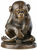 Sculpture "Chimpanzee" (1896), stone cast version bronzed