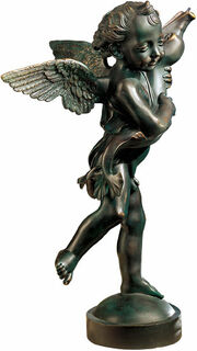 Skulptur "Putto mit Delfin", Bronze
