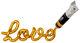 Scultura lettering / oggetto decorativo "Love", versione dorata di Sequenze