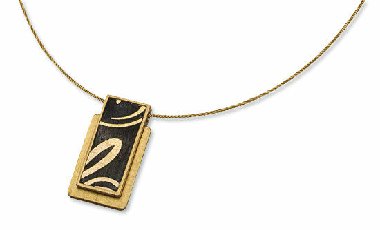 Necklace "Golden Line" by Kreuchauff-Design