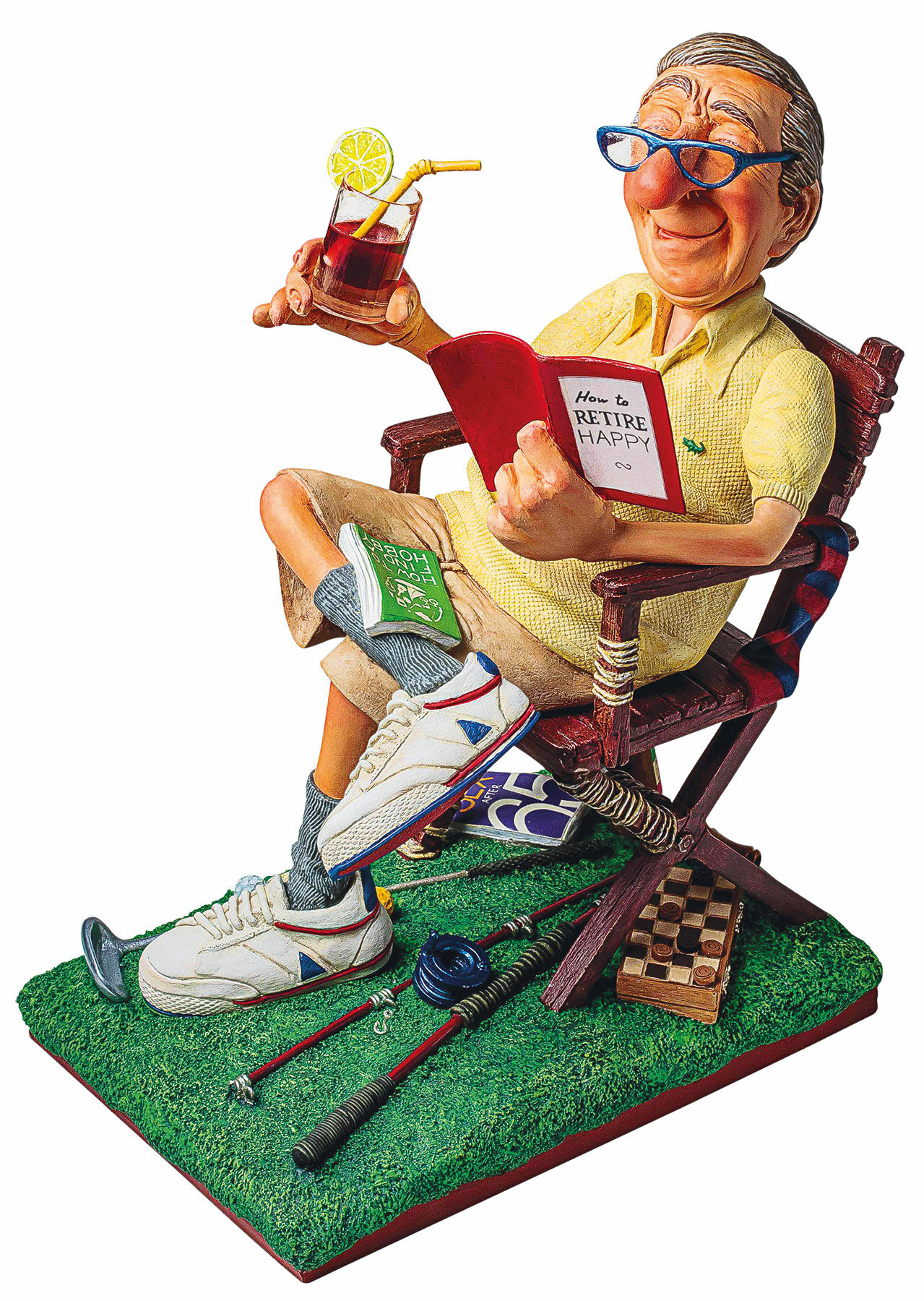 Caricature "The Good Years", cast hand-painted by Guillermo Forchino