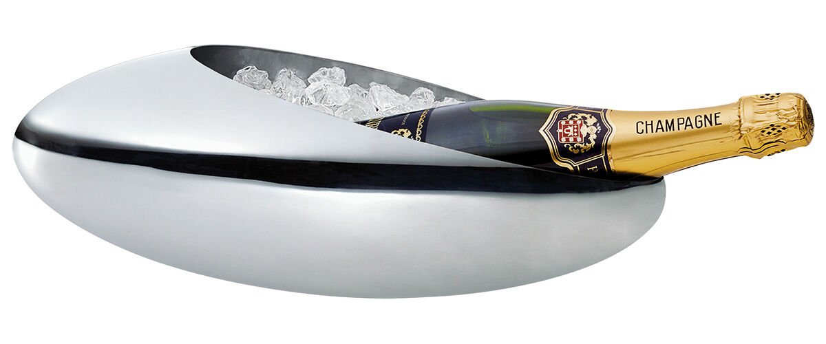 Champagne cooler / tulip vase "COCOON" (without contents), stainless steel by Philippi