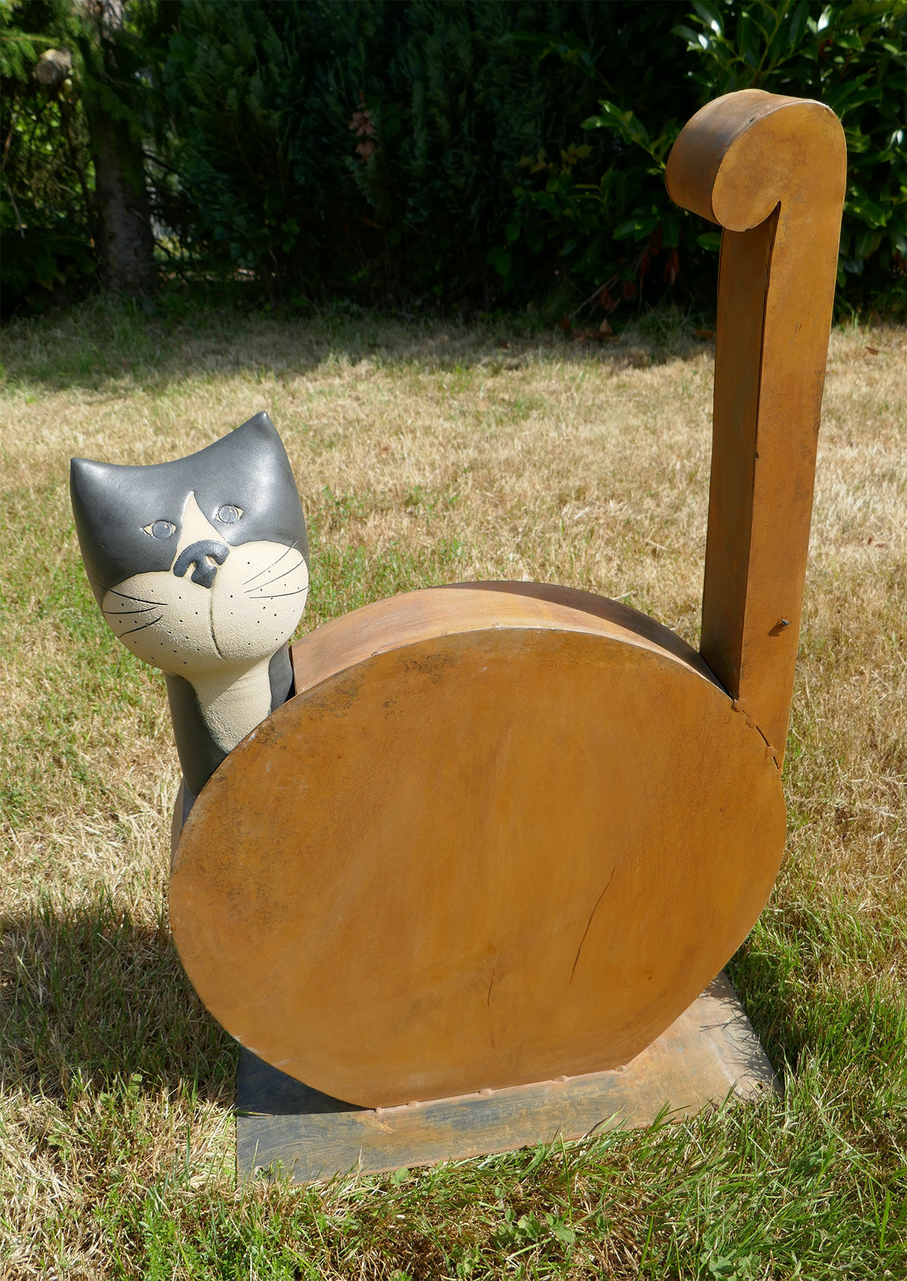 Sculpture de jardin "Karlo le chat"