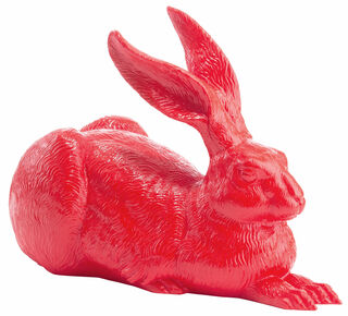 Sculpture "Large Piece of Hare (Red)" (2003) by Ottmar Hörl