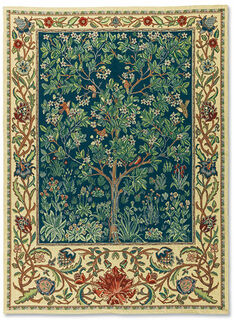 Wandteppich "Tree of Life" (groß, 88 x 120 cm) - nach Wiliam Morris